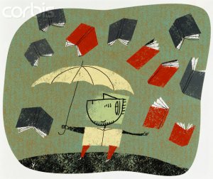 raining books