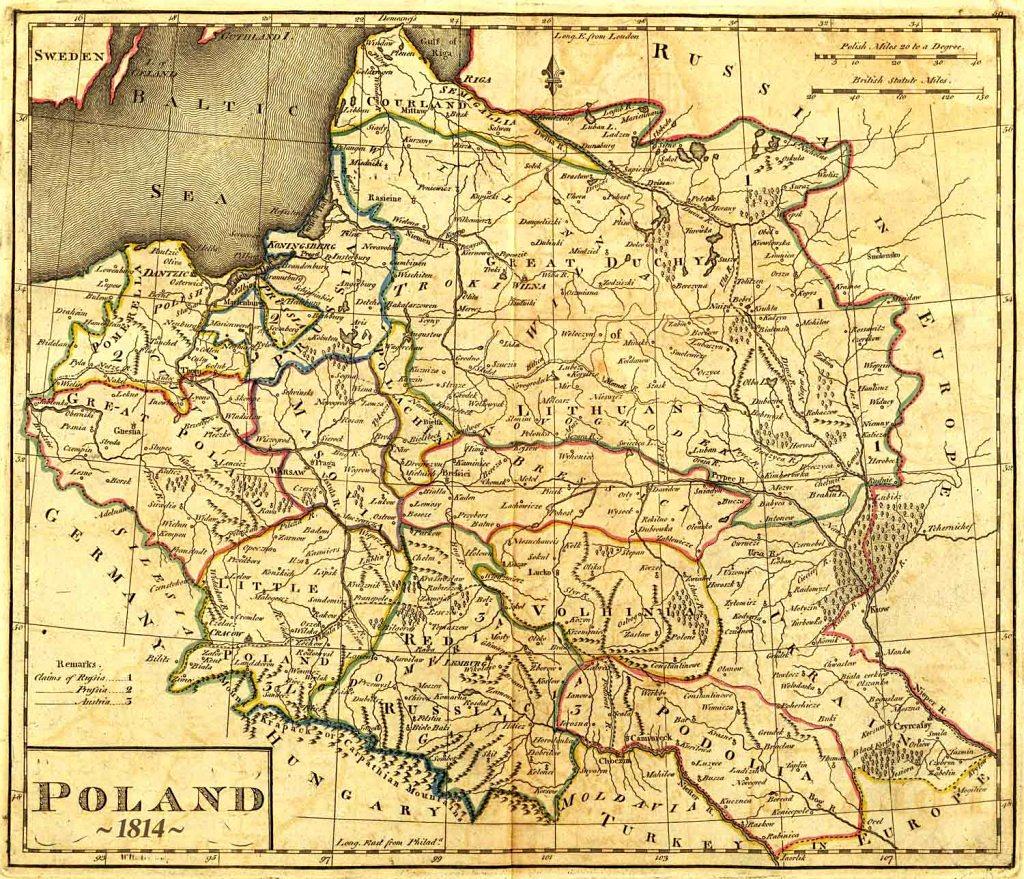 Harta Poloniei la 1814