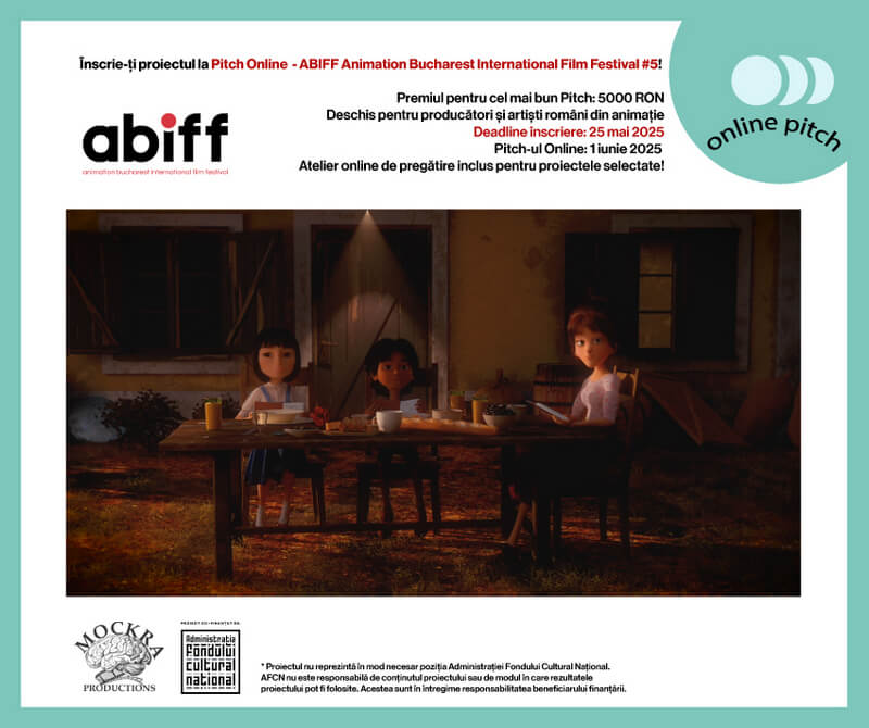 ABIFF Animation Bucharest International Film Festival #5 anunță filmele selecționate în competițiile internaționale de scurtmetraje și înscrierea pentru pitch-ul online de proiecte pentru producătorii și artiștii români